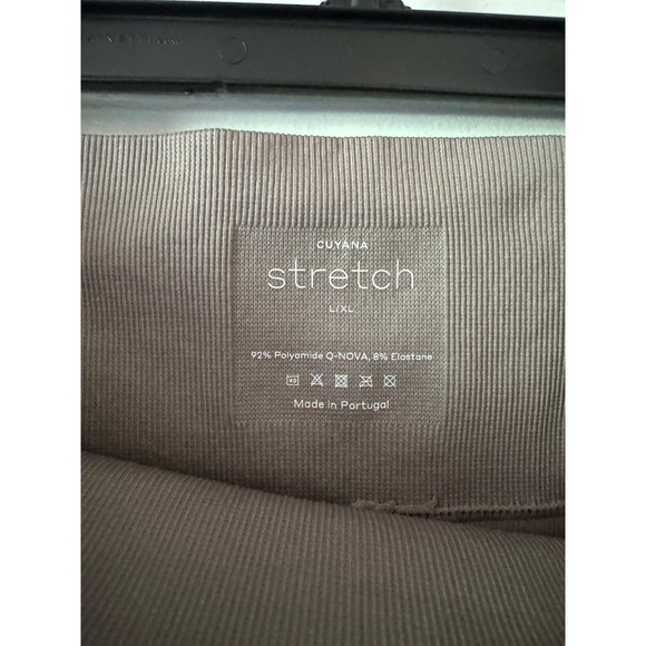 Cuyana Stretch Leggings Seamless Waistband Full Length Taupe Size L XL - Picture 4 of 4
